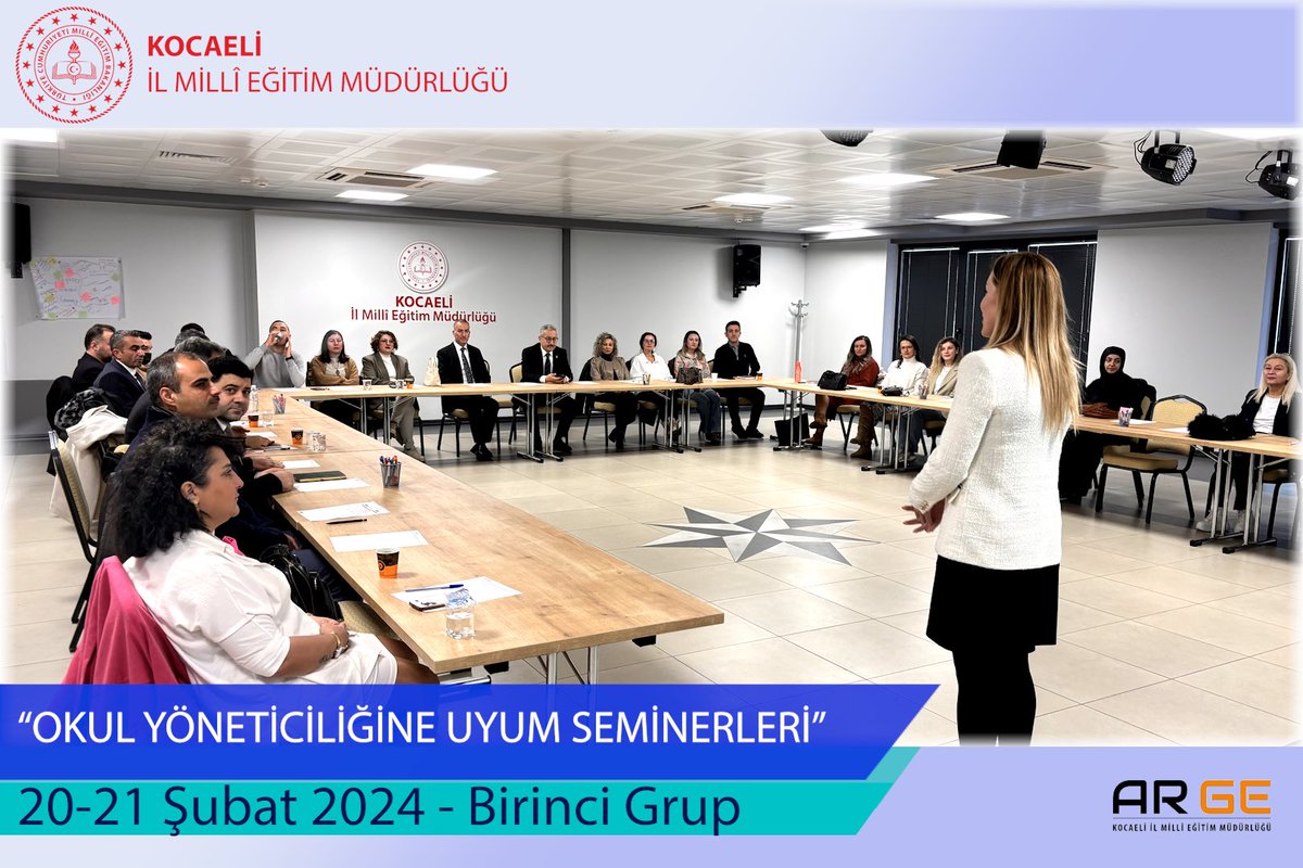 Kocaeli genelinde göreve yeni başlayan kurum yöneticilerine yönelik “Okul Yöneticiliğine Uyum Seminerleri” İl Müdürümüz Ömer AKMANŞEN’in açılışıyla başladı.Seminer sonunda katılımcıların görüşleri anket yoluyla alındı. 

<a href="/Yusuf__Tekin/">Yusuf Tekin</a> 
<a href="/tcmeb/">Millî Eğitim Bakanlığı</a> 
<a href="/akmansen/">Ömer AKMANŞEN</a> 
<a href="/memkocaeli/">Kocaeli Millî Eğitim Müdürlüğü</a> 
<a href="/EgitimKep/">Kocaeli Eğitim Platformu (KEP)</a>