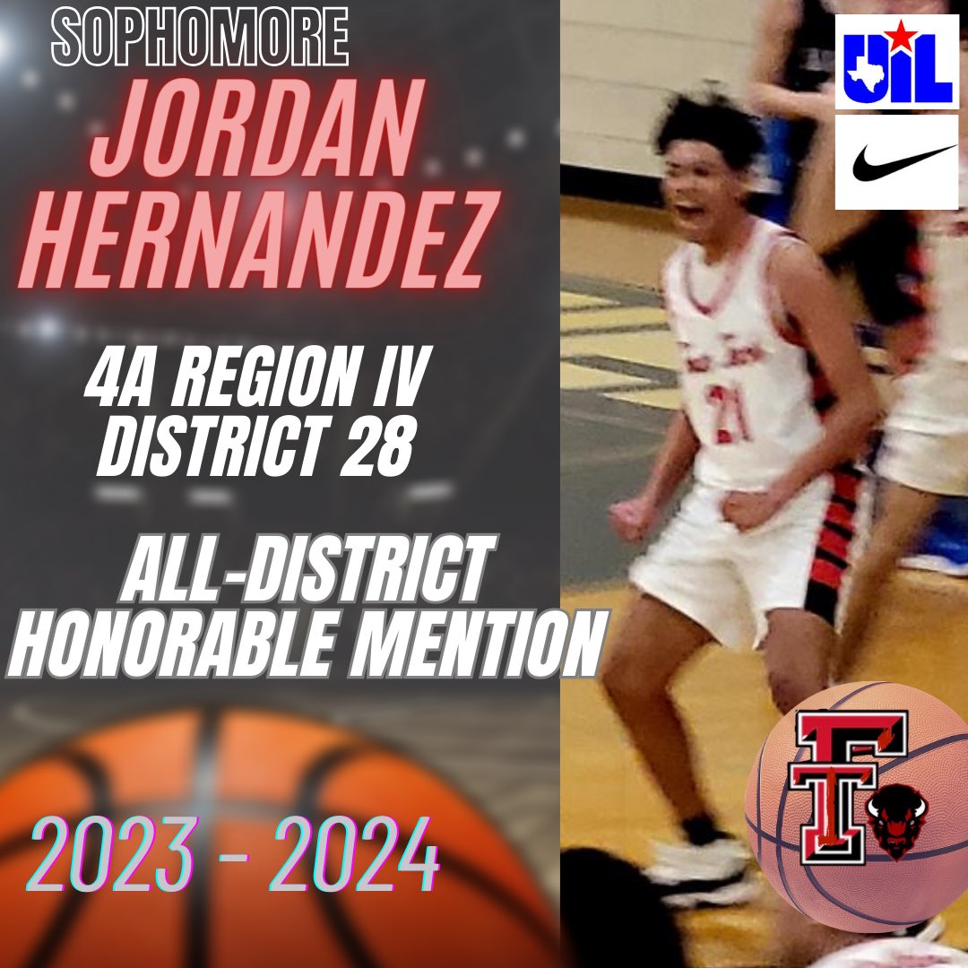 Congratulations to @FTBuffsMBKB Sophomore - Jordan Hernandez for being named 28-4A All-District Honorable Mention ! @Fox_Tech_HS @SAISDAthletics @SAISD @S3AHoopsCoaches @Tabchoops @THSCAcoaches @DCTBasketball