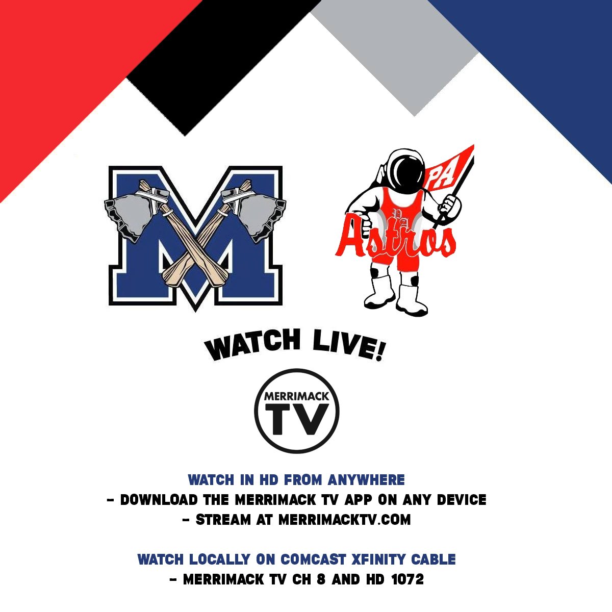 Tonight! LIVE! on the Merrimack TV app available in your devices app store, XFINITY HD1072, and merrimacktv.com

Merrimack vs Pinkerton Girls Basketball 🏀
4:30PM JV
5:50PM Senior Night Varsity

<a href="/nhsportspage/">NH Sports Page.com</a> <a href="/NHIAA_LOA/">NHIAA</a> <a href="/PAGirls_hoop/">Pinkerton Girls Basketball</a> @Mack_GirlsHoops <a href="/TomahawksMHS/">MHS Athletics</a> <a href="/PA_Ath/">Pinkerton Academy Athletics</a>