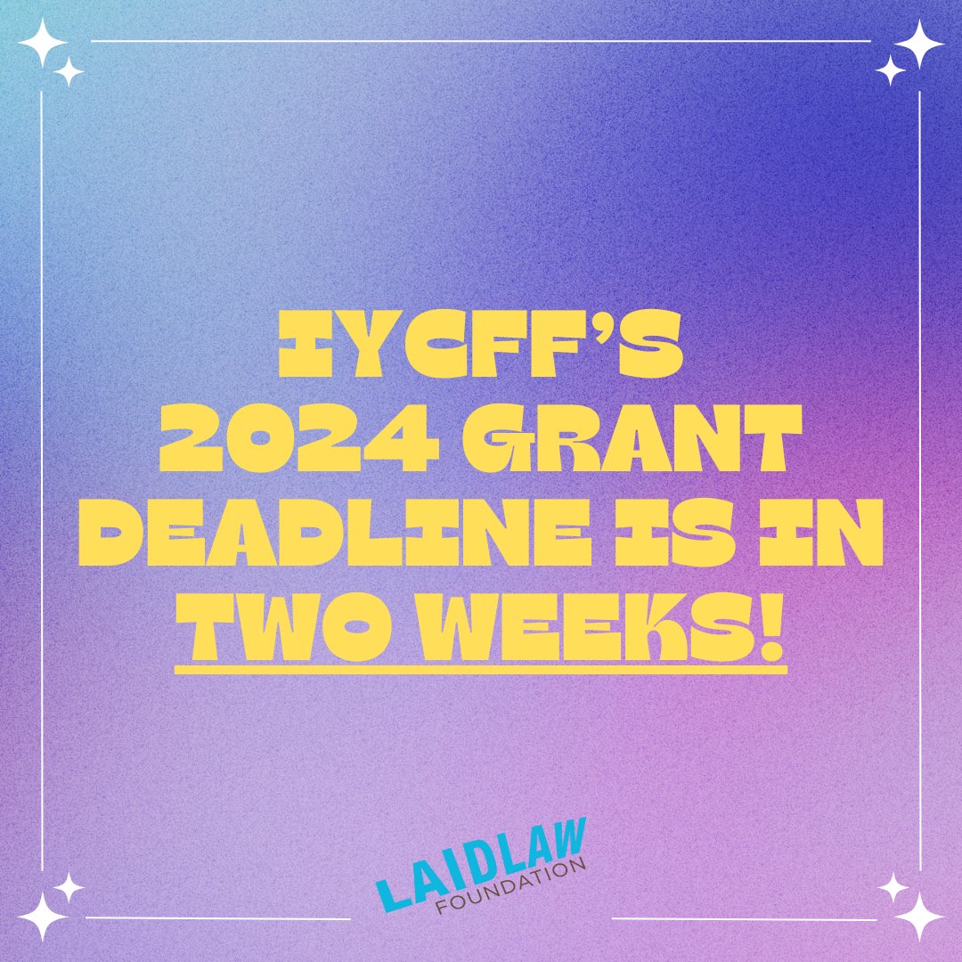 Laidlaw’s Indigenous Youth and Community Futures Fund (IYCFF) grant deadline is in TWO WEEKS! 🐢 Head to laidlawfdn.org to read our program guidelines, confirm your eligibility and access the grantee portal to submit your application. 🐺 Due Date: March 7, 2024 @ 5PM