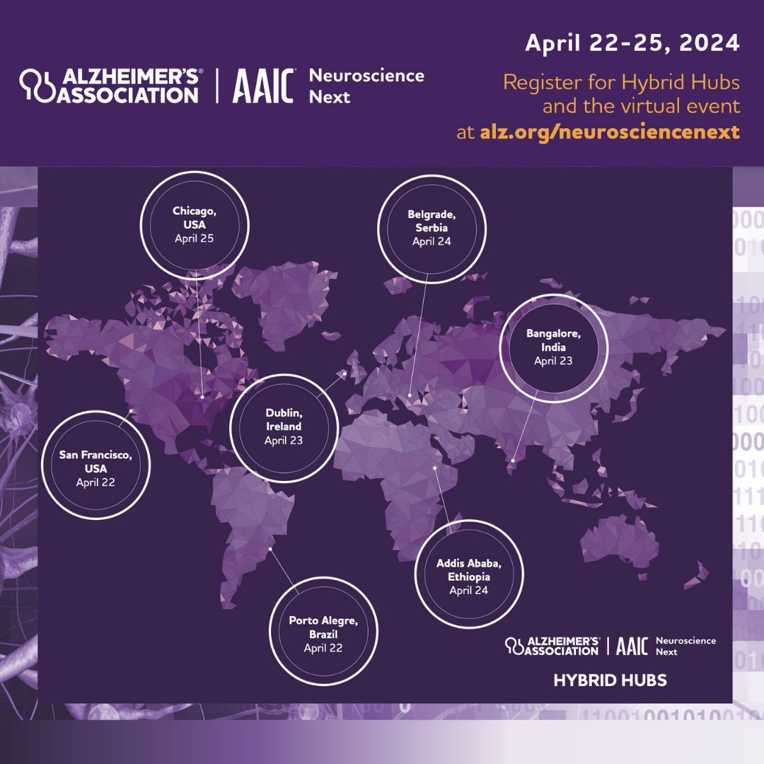 🌐Join us at AAIC Neuroscience Next: a free, global conference highlighting the future of Alzheimer's and dementia research. Participate in the 'hybrid hub' experience, connecting global and local communities
Don't miss it: 22-25 April 2024
Register here👉 t.ly/0EolD