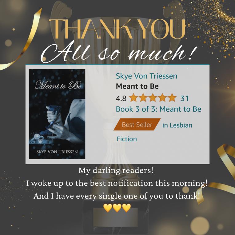 My heart is overflowing with so much gratitude right now. You, my readers, are truly the best. I'm glad I'm worthy of your time and support. I appreciate you!  #sapphicromancebooks #sapphic #wlwromance #wlwfiction #lgbtq #lesfic #books #Kindle