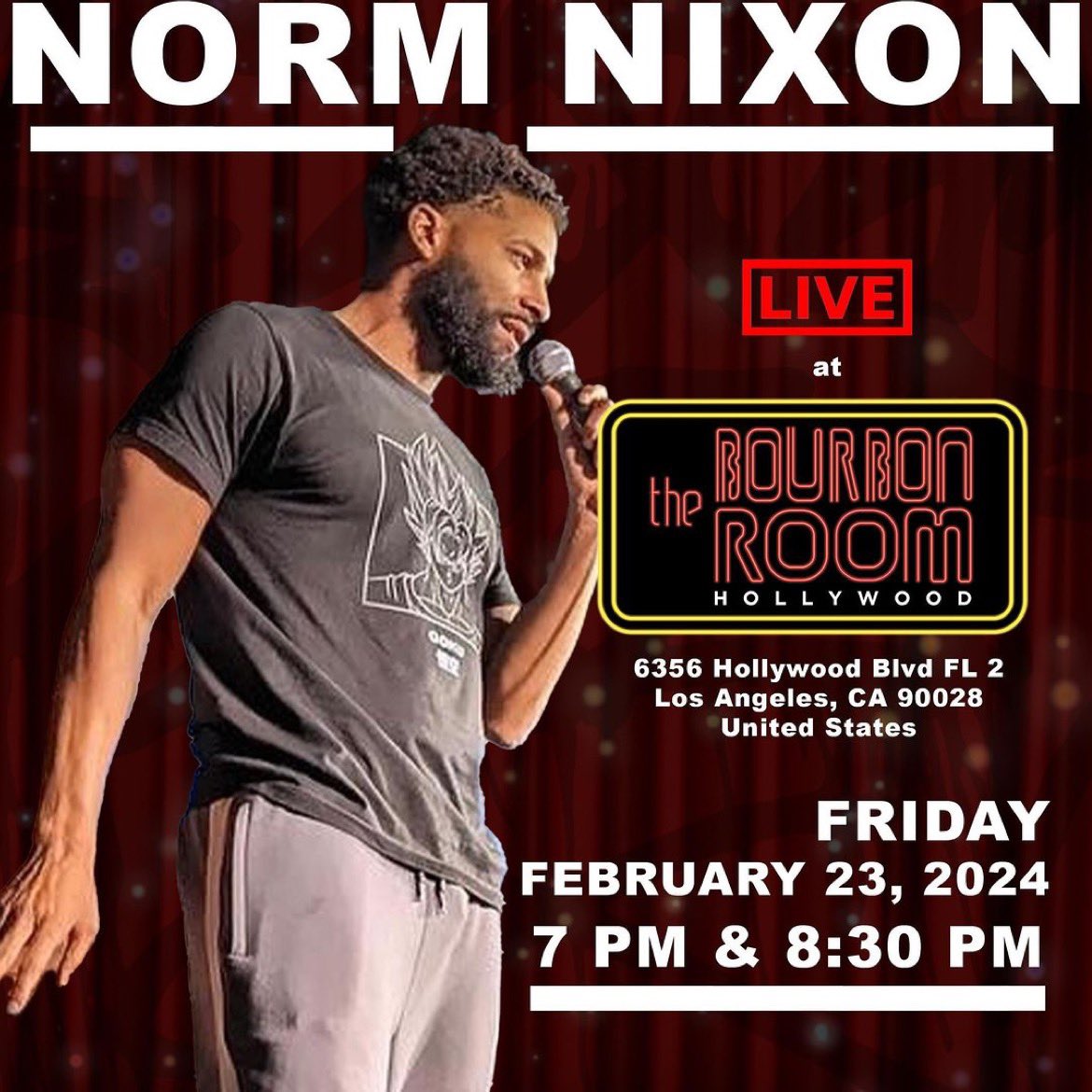 LA! 💫 My son Thump Nixon has two shows this Friday at Bourbon Room Hollywood. Grab your tickets now here: eventbrite.com/e/norm-nixon-j… ! See you there 💋🎟️