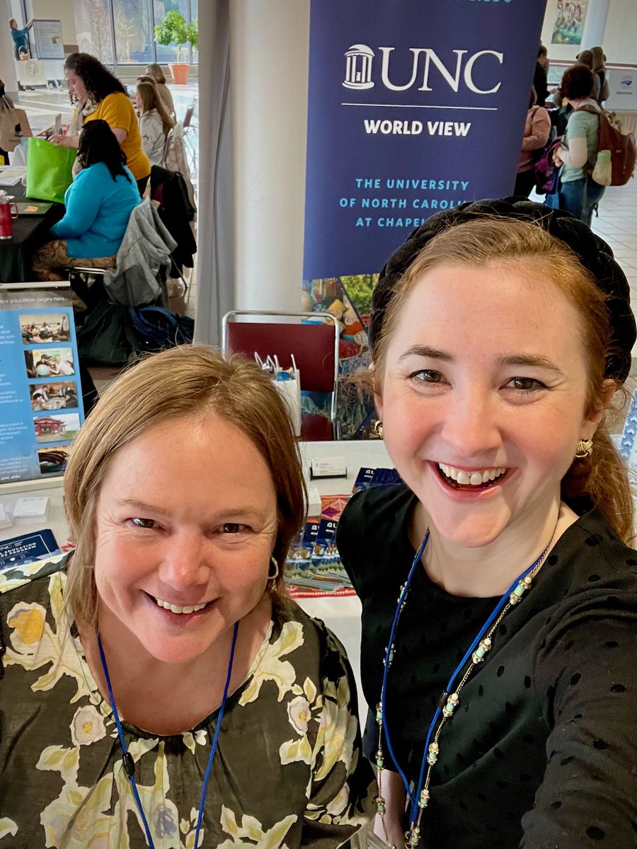 Greetings from the @NCCSS Conference! Julie and Susan are excited to meet educators from across NC and to share out about upcoming #WorldView programs! Stop by and say hi! 🌏👋📚💡

#nccss24 #K12 #ssschat #socialstudies #ncsocialstudiesmatters #GlobalEducation #GlobalisLocal