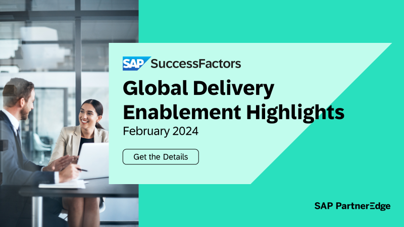 BergerBrandy's tweet photo. #SAPPartners, check out the latest SAP SuccessFactors delivery enablement highlights for February 2024. The update includes resources to stay informed on product strategy, key investment areas, details about 1H 2024 innovations across HXM suite, and more! https://t.co/JxIXOX3Cy2 https://t.co/3cotWh9VTQ