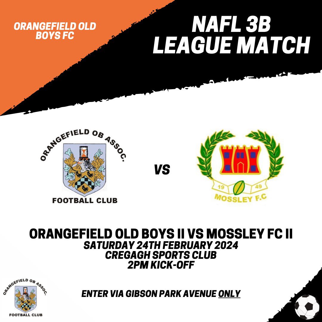 OOBFC's tweet photo. ππππ ππ£π ππππ©πͺπ§ππ¨ π
Both our First & Second Teams are in action this weekend.
Our 1βs face a trip to @Aquinas_fc, meanwhile our 2βs host @MossleyFC 11βs at the club.
Both games are league matches β½οΈ
Get down and show your support! π§‘
Up the Oβs! π
#OOBFC https://t.co/SpfAiRf6kl