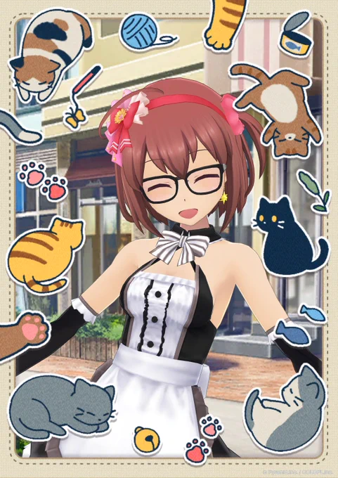 猫ちゃん達に囲まれて嬉しいみき♪😸

#にゃんにゃんにゃんの日 #猫の日 #アリスギア 