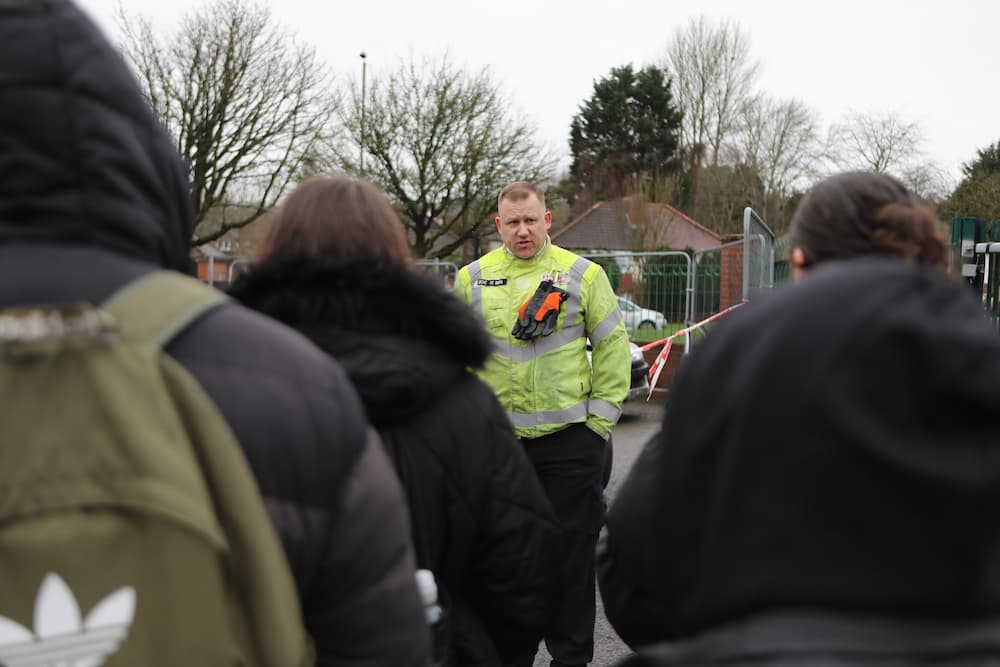 WestMidsFire's tweet photo. Students from @SouthandCityCol have been at @WMFSNorthfield, getting first-hand insight for their Public Services qualifications.

Crews shared advice and information, and gave a demo of the skills they use when responding to vehicle collisions.

#InspiringAGeneration #WeAreWMFS https://t.co/Q93pkmjC2M