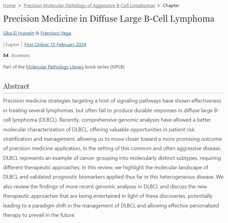 SibaElHussein's tweet image. Our DLBCL chapter  with @FVega957 ➡️shorturl.at/fmnGY🩸🔬

#hemepath #lymsm #molpath #pathtwitter #medtwitter #pathX #MedX #SoMe #MedEd #bmtSM