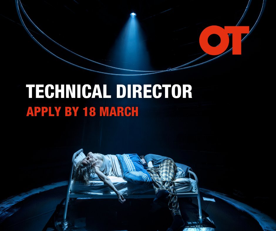 WE'RE HIRING📣

We are looking for a Technical Director to oversee the delivery of all OT and Community productions and maintain our three buildings.

📅Apply by 18 March, 10AM

🔗Find the full recruitment pack here: ow.ly/LIql50QGHbO