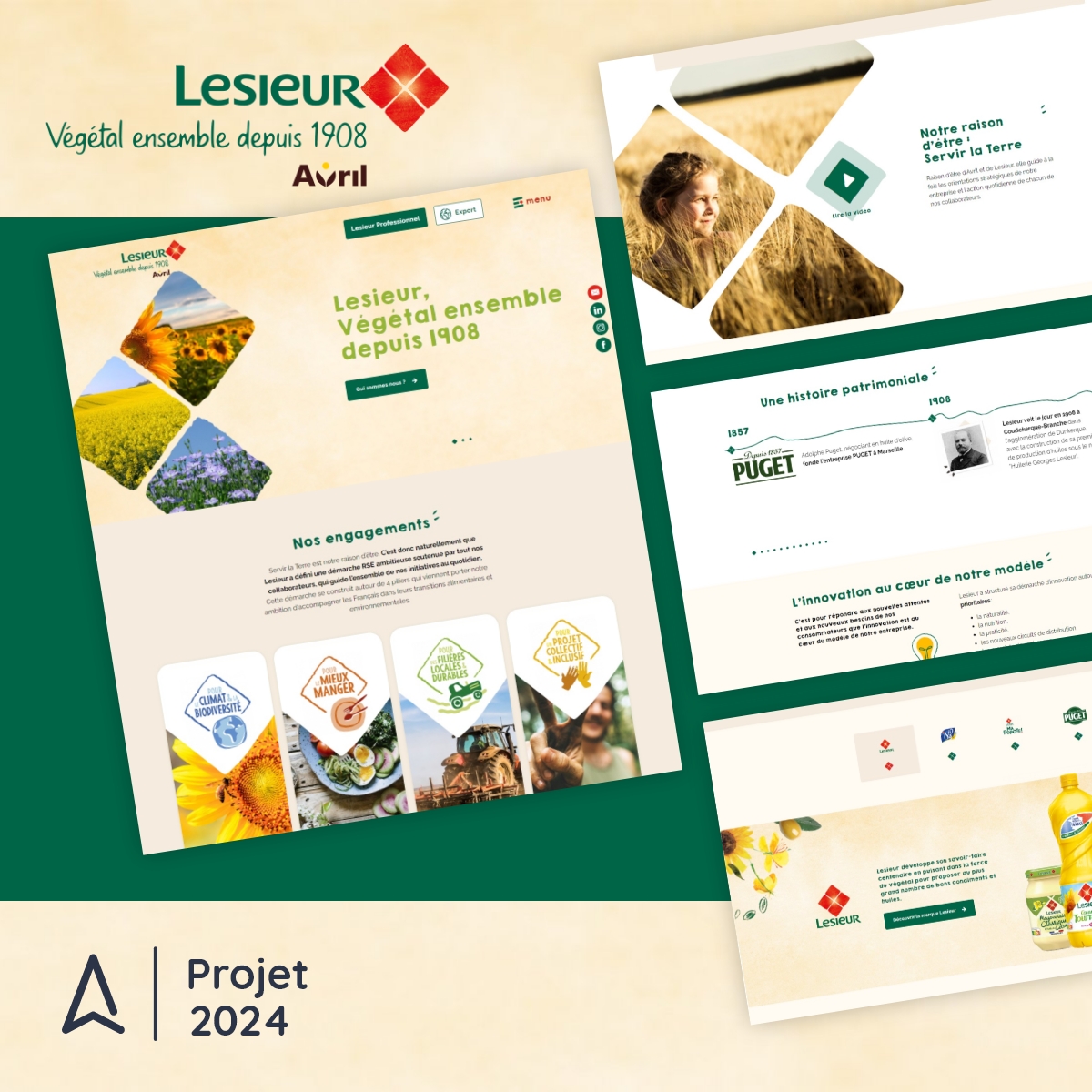 Marque incontournable dans la cuisine des français, Lesieur a confié à Addviso la refonte de son site corporate. Une évolution ergonomique et graphique de Lesieur.fr pour mieux valoriser les engagements de la marque et optimiser la présentation de l'offre produit.✅