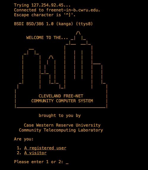 medictom's tweet image. @cwru although I never attended.  This was the first way I ever logged on to any formed inter-net.

#telecomputing #freenet #internet #agingmyself