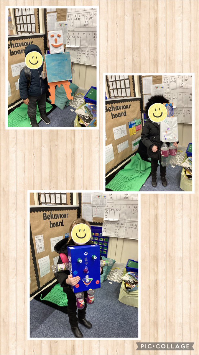 As part of Year 1’s Spring homework. They were challenged to create robots using recycled materials🤖