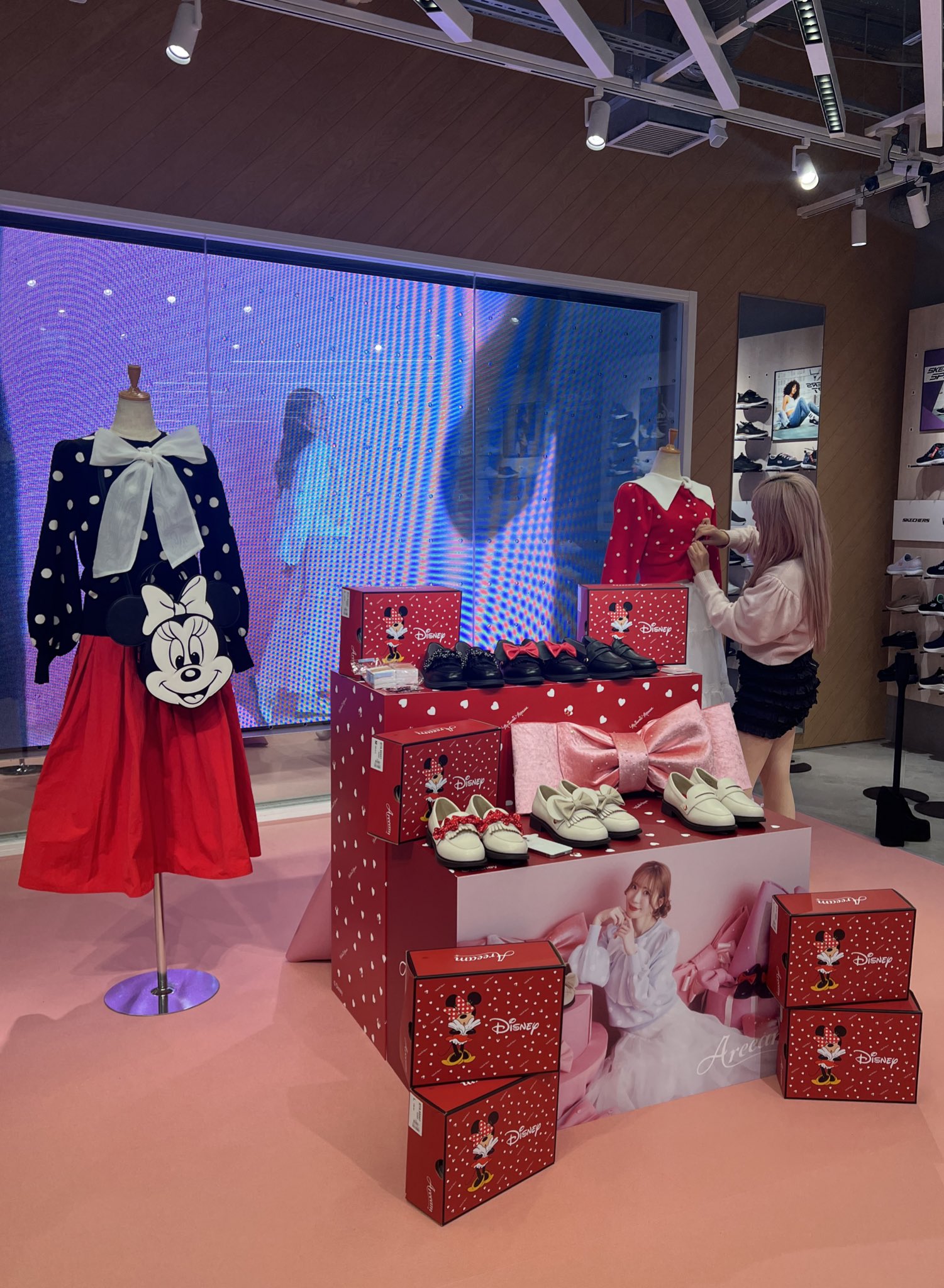 アリーム ミニーデザインローファー アイボリー Areeam】ABCマートと初