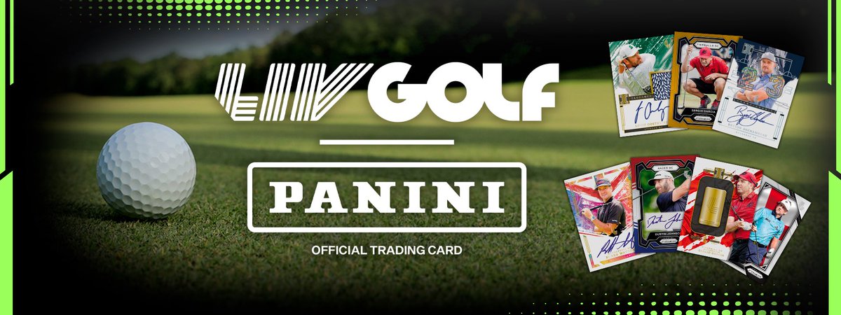 🚨PANINI AND LIV GOLF ANNOUNCE EXCLUSIVE MULTI-YEAR TRADING CARDS🚨
 
“LIV Golf is thrilled to partner with Panini, a global brand committed to connecting with fans around the world through the love of sport,” — CEO Greg Norman. #LIV 

💳 Pre-Order: PaniniAmerica.net