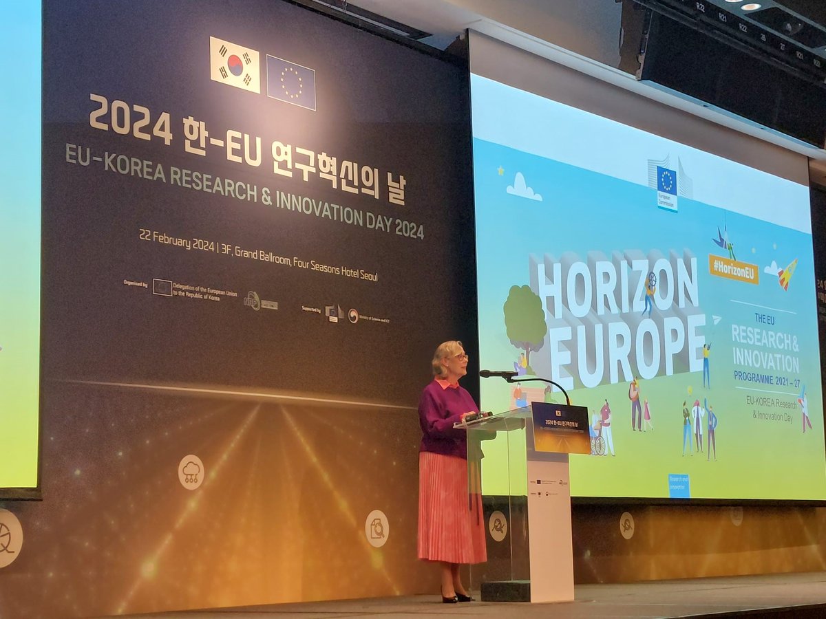 🔬It's time for the next leap in 🇪🇺🇰🇷 research cooperation!

🔊Today, I spoke at the EU-Korea research and innovation day about what awaits, should Korea associate to Horizon Europe!

🏆 Ambitions are high in both Korea and Europe!
#research #eu #Korea