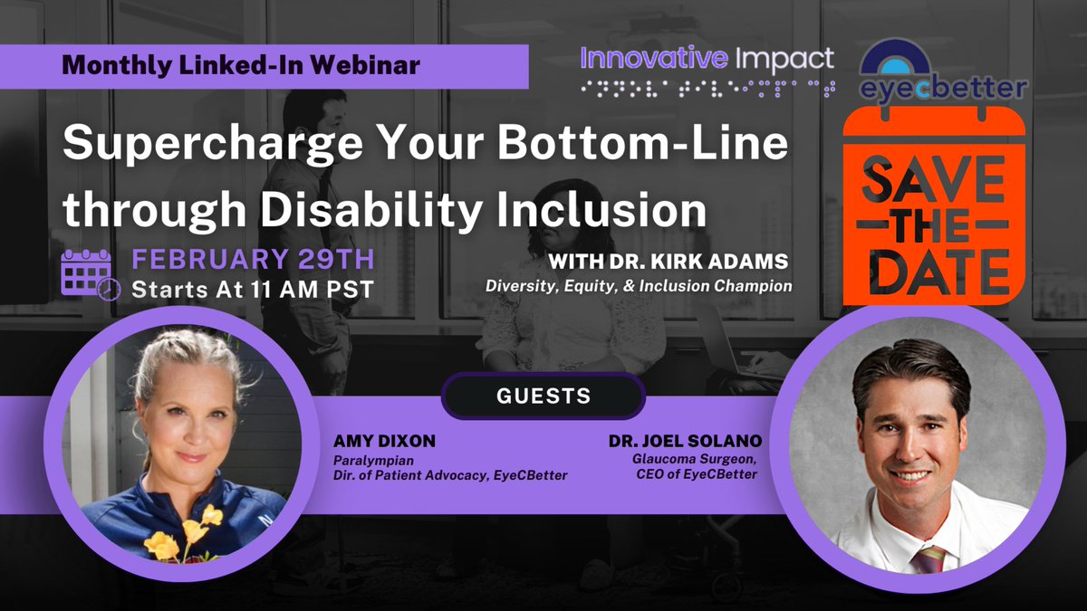 📣SAVE THE DATE: YOU ARE INVITED

👁️‍🗨️Join us on Thursday, February 29th, 11 AM PST/1 PM CST for this live webinar. Be part of the movement towards a more inclusive and successful workforce.

👁️‍🗨️ Register today at: linkedin.com/events/superch…
 
#DiversityAndInclusion