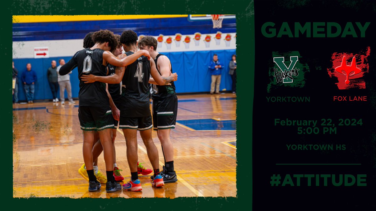 GAMEDAY! Yorktown hosts Fox Lane in a Class AA Quarterfinal matchup #Attitude <a href="/YHSDeGennaro/">Mr. Joseph DeGennaro</a> <a href="/YCSD_Athletics/">Robert Barrett</a> <a href="/lohudhoopsmbd/">lohudhoopsmbd</a> 

<a href="/VoiceofHuskers1/">Brian Mundy</a>  on the call! ➡️ fan.hudl.com/usa/ny/yorktow…