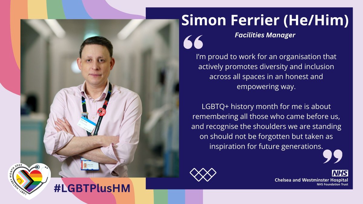 We are spotlighting staff around the Trust as they share what #LGBTPlusHM means to them and why they are #Proud to work in the organisation #UnderTheScope. Read more: ow.ly/XTBS50QyHFx
