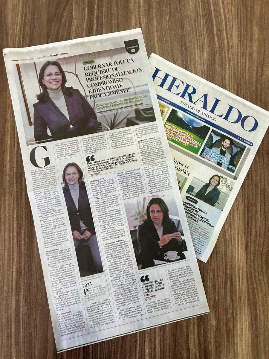 Comparto la entrevista que me realizó el <a href="/h_conexion/">Conexión H</a> , donde pudimos hablar de mi visión para construir una Toluca sin desigualdades, donde todos y todas nos sepamos seguros y con oportunidades para  prosperar.

Aquí te dejo la nota completa: goo.su/ADnM
