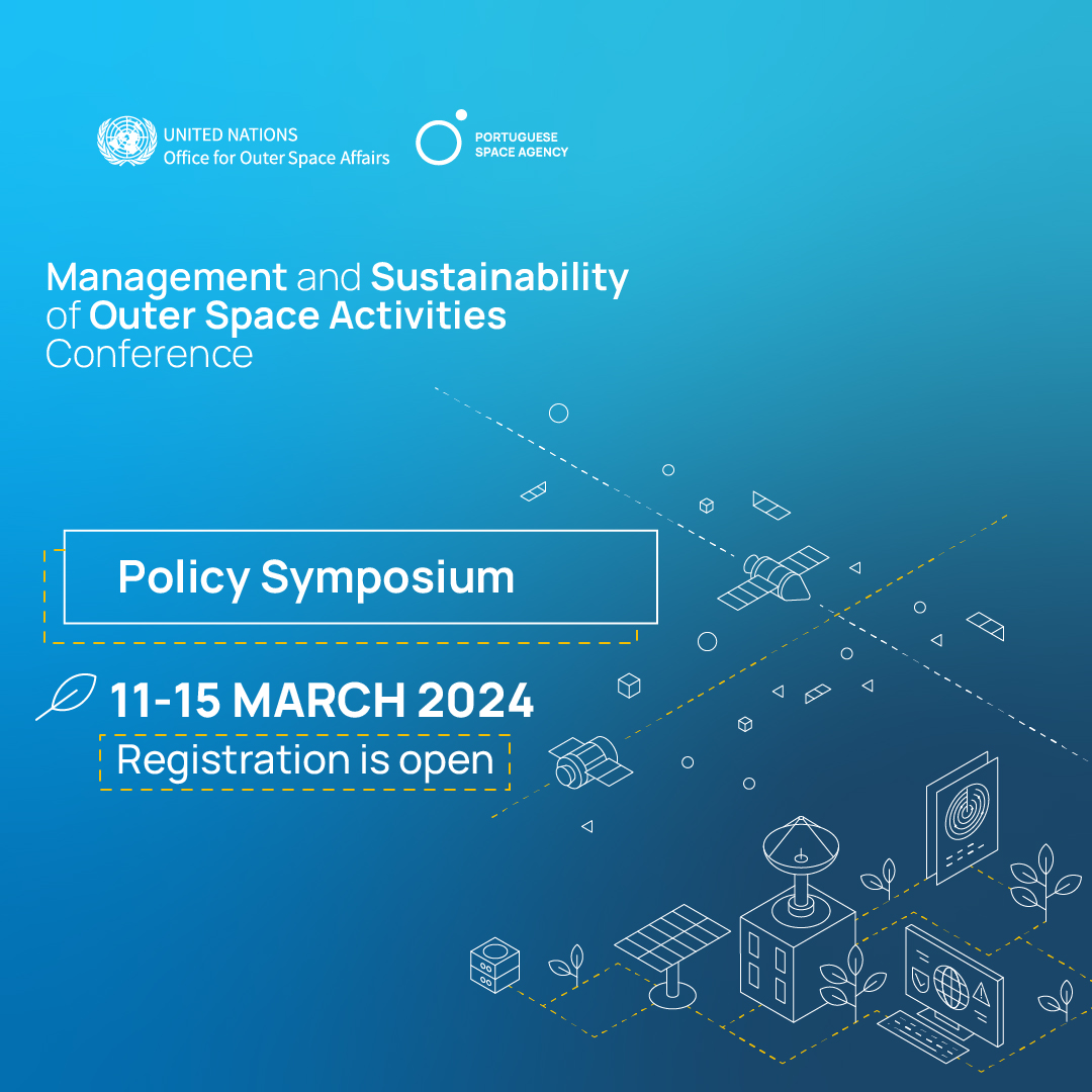🌐 We are counting down to the Policy Symposium.
💫 This is one of the moments paving the way for the "Management and Sustainability of Outer Space Activities" conference, organized by <a href="/portugalspace/">Agência Espacial Portuguesa</a> and <a href="/UNOOSA/">UNOOSA</a>.
🗓️ 11-15 March, online format ⬇️
unportugal.ptspace.pt/policy-symposi…