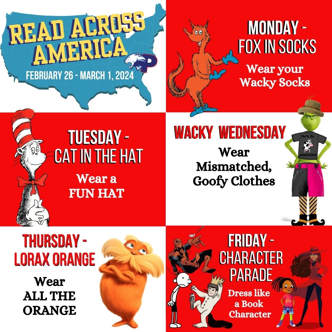 Piedmont Middle School (@piedmontmsnc) on Twitter photo It's a Read Across America week at PdMS beginning Monday! Celebrate your right to read, Panthers. @aghoulihan <a href="/UCPSNC/">Union County Public Schools</a> It's a Read Across America week at PdMS beginning Monday! Celebrate your right to read, Panthers. @aghoulihan <a href="/UCPSNC/">Union County Public Schools</a>