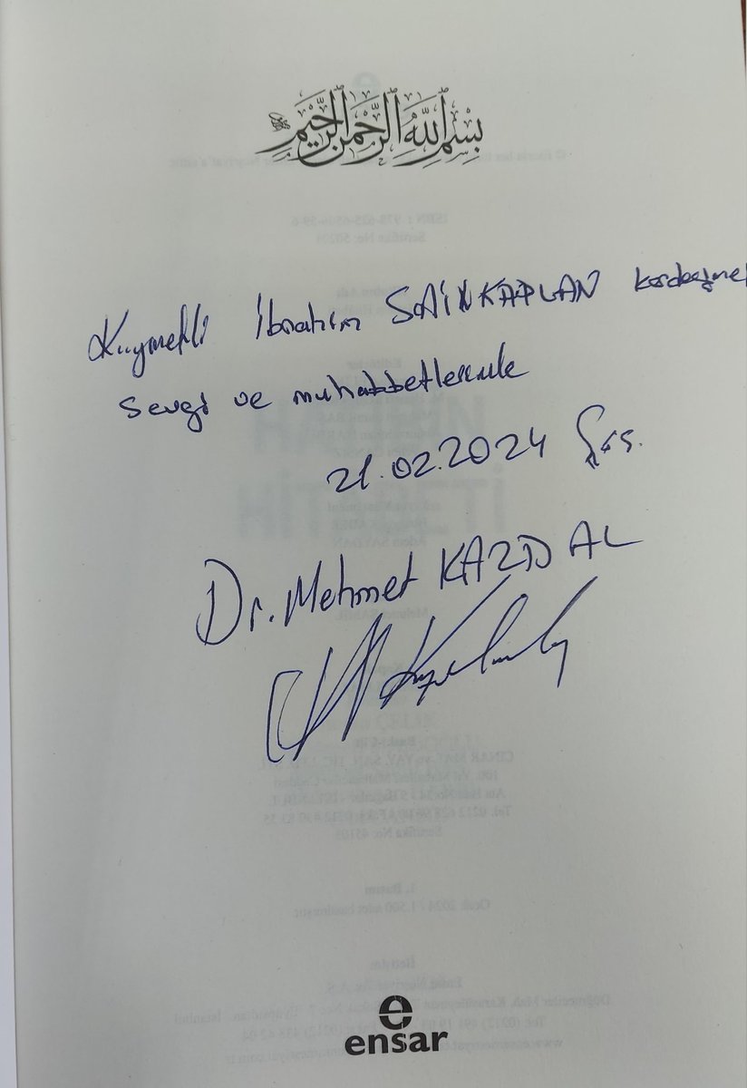 ibrhmSAINKAPLAN's tweet photo. Bir ilahiyatçının, özellikle ilahiyat fakültesi öğrencisinin, din görevlisi veya vaizlerimizin ihtiyaç duyacağı bir çalışma. Hitabet konusunun belki de en kapsamlı ele alındığı eserlerden birisi. @MKazdalRizevi hocama nezaketinden ötürü minnettarım. https://t.co/q0Ad2cccbM