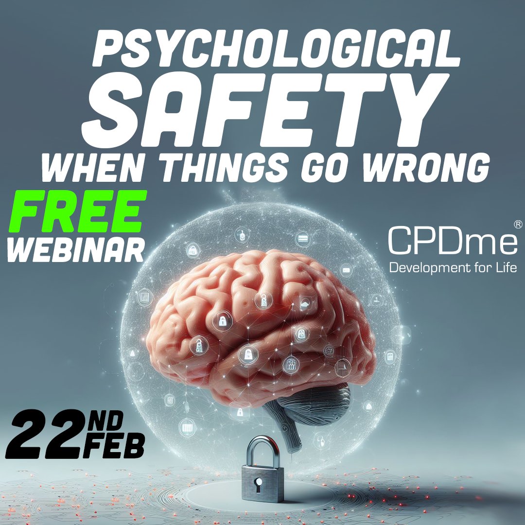 TONIGHT!!!🧠 🔒 - FREE WEBINAR with <a href="/andycollen/">Andy Collen</a> 
Sign up here- cpdme.com/webinar

#cpdme #safety #safe #brain #mentalhealth #health #Psychological #CPD <a href="/heidipsychology/">Heidi</a> <a href="/BPSOfficial/">British Psychological Society</a>