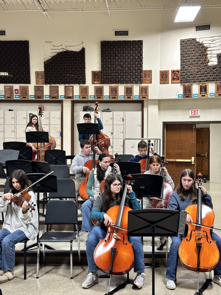BaySchoolsOH's tweet photo. The BHS Orchestras Sounds of America Concert is this Mon., Feb. 26, 7 p.m. at BHS Auditorium. Students will perform works by American composers Mark Williams, Brian Balmages, Leonard Bernstein &amp; Jerod Impichcha̱achaaha' Tate, accompanied by projected American art. https://t.co/QeSC5JEy7V