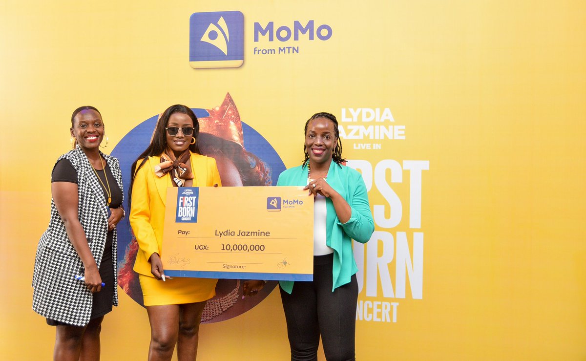mtnmomoug's tweet photo. We welcomed @LydiahJazmine, and together we unveiled our partnership for her first ever concert!!!

MTN MoMo will also be selling tickets to the show through the #MTNMoMo app.
#JazmineInConcert 
#FirstBornConcert https://t.co/G9sK1LiBZ5