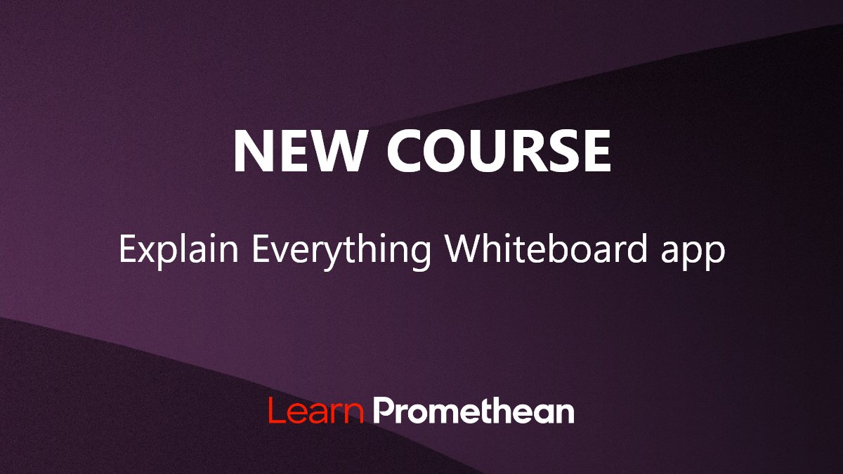 The #ExplainEverything Whiteboard app is now available on the ActivPanel 9 and ActivPanel 9 Premium! Join our 🆕 course to master its features, from opening projects to accessing Promethean Whiteboard files: bit.ly/49mS7fx #professionaldevelopment