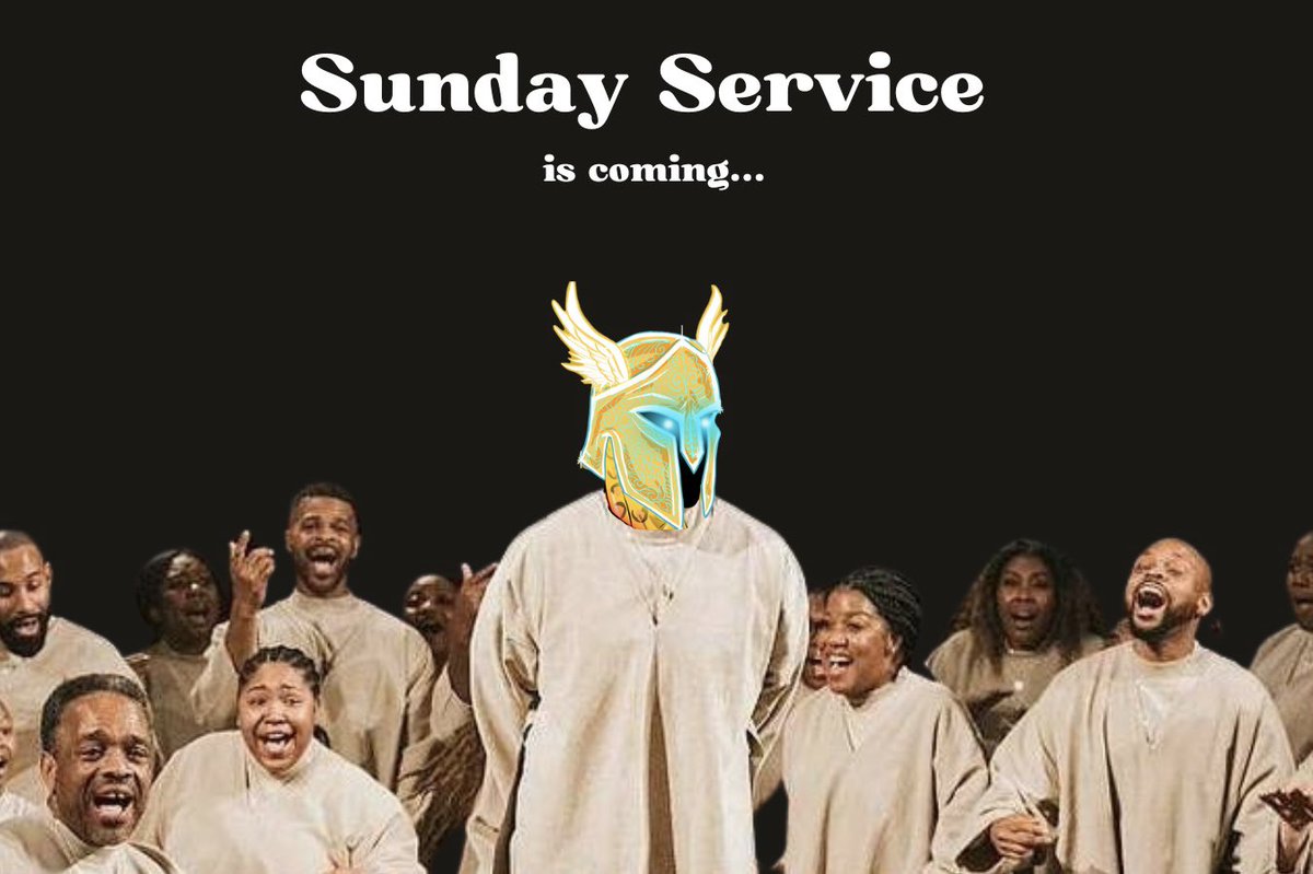 Sunday Service is coming!

A social media campaign aiming to unite projects while having fun.

We want to showcase builders &amp; give back to the Solana ecosystem.

This event will help expand the reach of projects &amp; reward active accounts on X.

We never left &amp; are here to stay 🫡