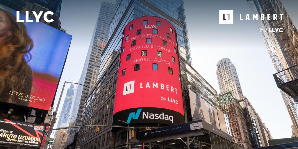 La capacidad operativa de #LLYC en Estados Unidos se triplica con la adquisición de @LambertGlobal, consolidando nuestra presencia en este mercado con un equipo de 130 profesionales en todo el país para ofrecer una oferta basada   en la creatividad, la influencia y la innovación.