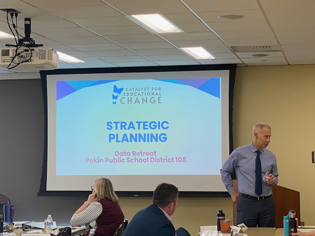 CEC's Jim Hammack facilitating the Data Retreat for Pekin Public School 108.

#CEC #strategicplanning