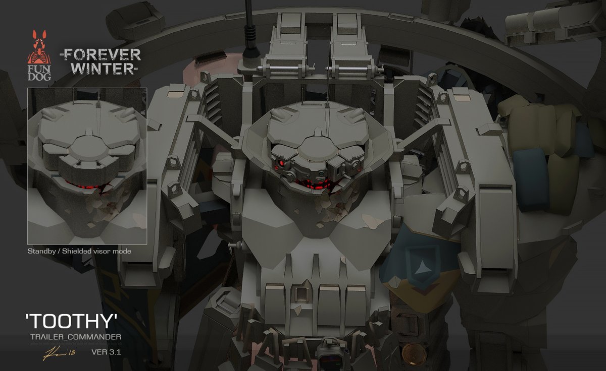 The Forever Winter - a game I've been working on for the past few years has finally been announced! Here is Toothy...one of the 'boss' character concepts I designed for the game