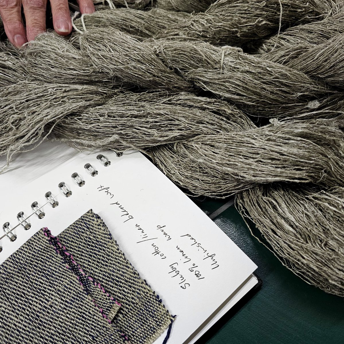 Blackburn grown and Lancashire spun flax! Years of learning and research coming together as we produce the final piece, a real team effort and community connection. More to follow about the development of our #homegrownhomespun garment and the launch event...