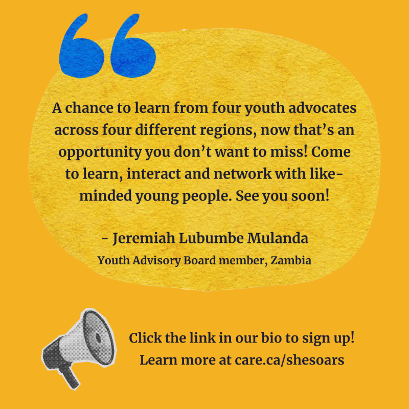 carecanada's tweet photo. Spaces are running out but there is still time to join our virtual #advocacy panel discussion &amp; breakout rooms!
 
Join us at Speak Up: #Youth voices for Sexual and #ReproductiveHealth and Rights around the world this Tuesday, February 27th at 10 am ET / 5 pm CAT / 6 pm EAT!