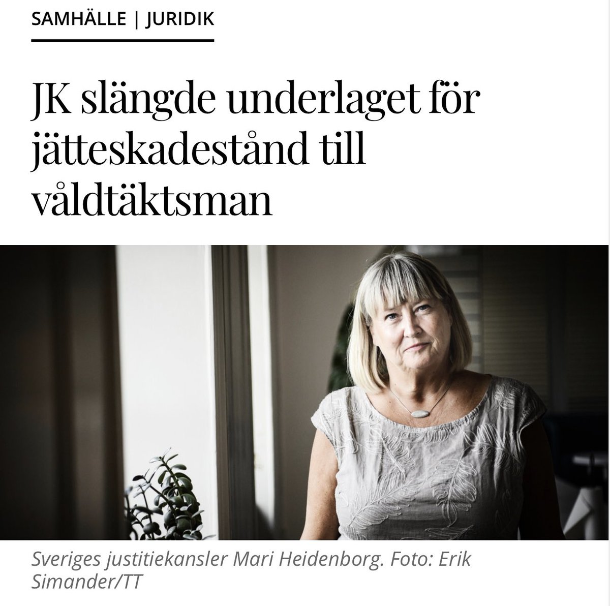 Ska vi se till att #sparkaHeidenborg trendar på X? 
SPARKA ODUGLIGA JK HEIDENBORG NU!
Denna Sverige- och kvinnofientliga aktivist som slösar våra pengar på våldtäktsmän och gängkriminella och skapar ett rättsosäkert samhälle måste bort! 

Retweeta om du håller med. #svpol #migpol