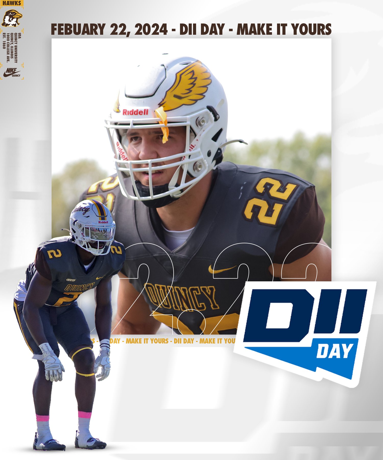 Quincy University Football QUHawksFootball X