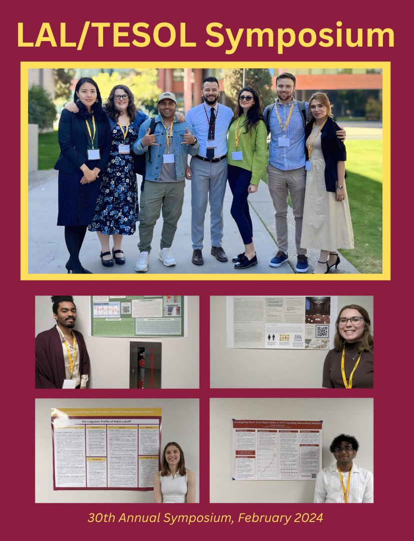 ASU LAL/TESOL (@asulinguists) on Twitter photo Congratulations to the organizing team and presenters at the 30th Annual Graduate Linguistics/Applied Linguistics/TESOL Symposium!
The day was filled with exciting student talks, an undergraduate poster session, and a fascinating plenary speaker. #HeikoMotschenbacher <a href="/asuEnglish/">ASU English Dept.</a> Congratulations to the organizing team and presenters at the 30th Annual Graduate Linguistics/Applied Linguistics/TESOL Symposium!
The day was filled with exciting student talks, an undergraduate poster session, and a fascinating plenary speaker. #HeikoMotschenbacher <a href="/asuEnglish/">ASU English Dept.</a>