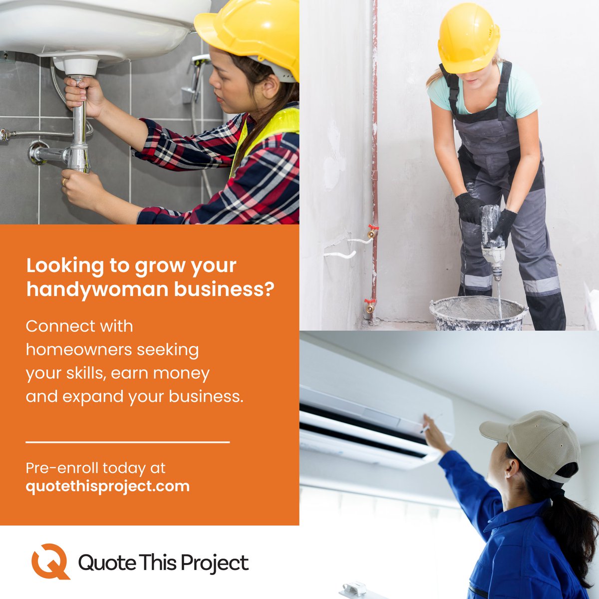 QuoteThisProj's tweet photo. Growing your business as a handywoman can be hard, but with Quote This Project you can connect with homeowners seeking your expertise, showcase your skills, and pave the way for business growth.. Learn more at https://t.co/wGN0O1Yuo0

#Handywoman #BusinessGrowth #HomeServices https://t.co/huAl2UJpYv