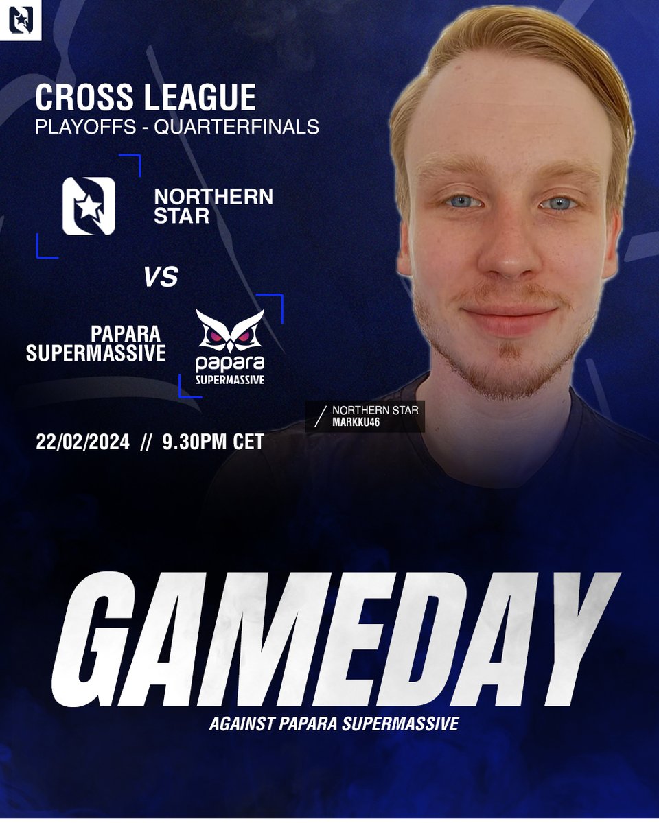 Time to hoop! 🏀

Today we are playing for the semifinals place.

🏆 - <a href="/Cross2KLeague/">Cross 2K League</a> 
🆚 - <a href="/supmassgg/">Papara SuperMassive</a> 
⏰ - 9-30PM CET
📺 - twitch.tv/northernstarfi

#UnderTheStar #NBA2K24