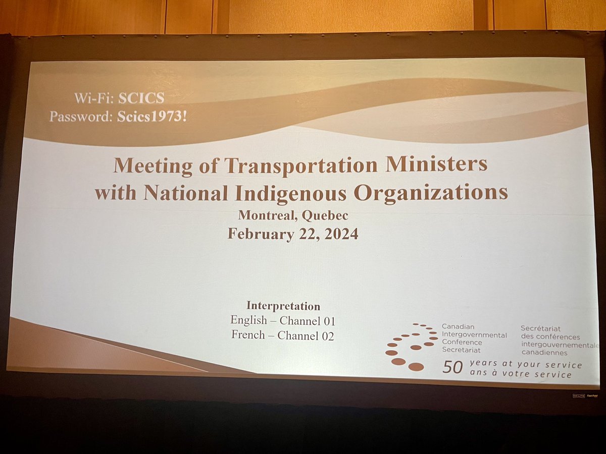 The Congress of Aboriginal Peoples National Chief Elmer St. Pierre at the Meeting of Transportation Ministers with National Indigenous Organizations – advocating for Indigenous voices and rights in transportation policies! 
#IndigenousLeadership #Indigenousvoices #cdnpoli #Canada