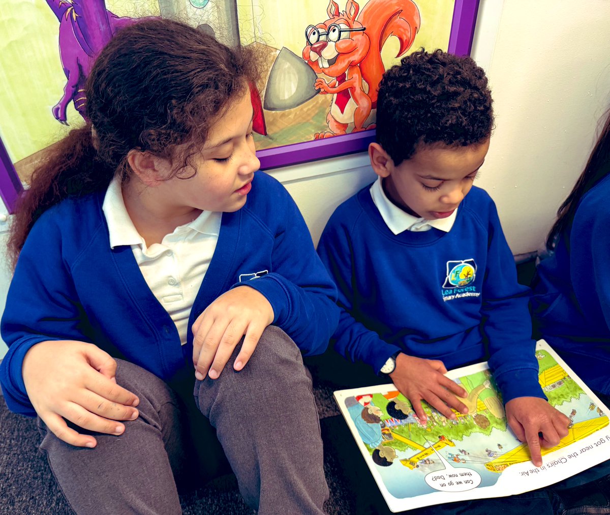 Our Year 5 reading buddies do a fabulous job listening to Year 2 readers 🩵🙌🏻💙 @lea_forest_aet @AETAcademies @BirminghamEdu @mrsrmurad @LFP_Dep @LFP_DHT_MrW @LFP_MissEvans @MrsMurphy7522 @MrBWright1 @_Reading_Rocks_ @_Love_to_read @McAuliffeSteph