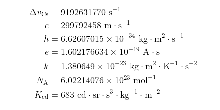 UnitFact's tweet photo. Units that are now exact by definition https://t.co/5WBNoVMNVF