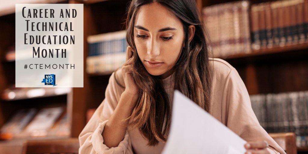 NYSEDNews's tweet photo. Did you know? CTE programs can lead to various credentials, certifications, and degrees, providing flexible pathways for career advancement. #CTEMonth #CTEisEssential https://t.co/w1Cszw5uRY