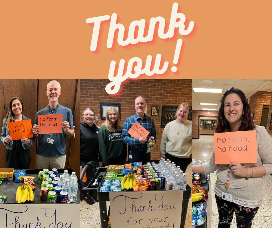 LedfordProud's tweet photo. The FFA provided snacks to staff today on the occasion of National FFA Week. Thank you! https://t.co/isq9SggUk2