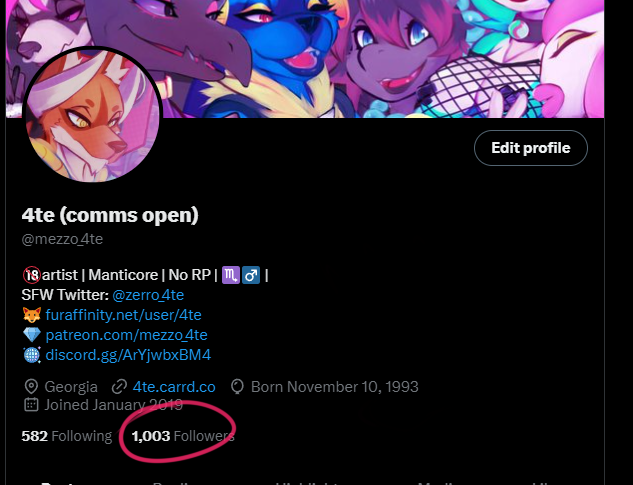 Took a while but we finally hit 1k 🎉
Lets celebrate with a raffle. 2 winners will receive full illustration level commission

rules
1) like &amp; follow
2) comment with OC
2) ends Feb 26