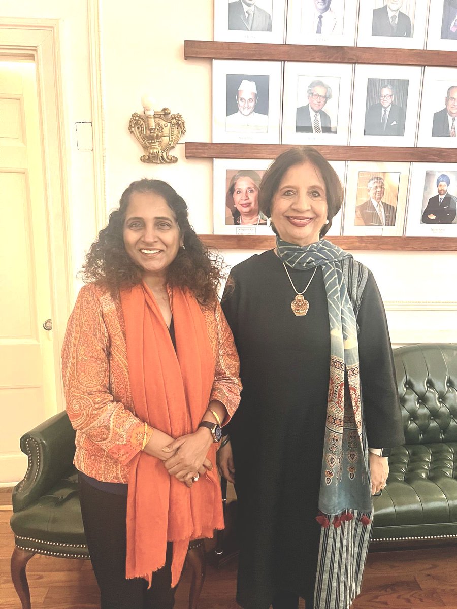 Was very special to visit ⁦@IndianEmbassyUS⁩ today and meet our very accomplished and experienced Chargé d'affaires ⁦@ranganathan_sr⁩ . #womenindiplomacy #diplomacy #indiaus #empowerwomen #womenslivesmatter #knowyourworthladies