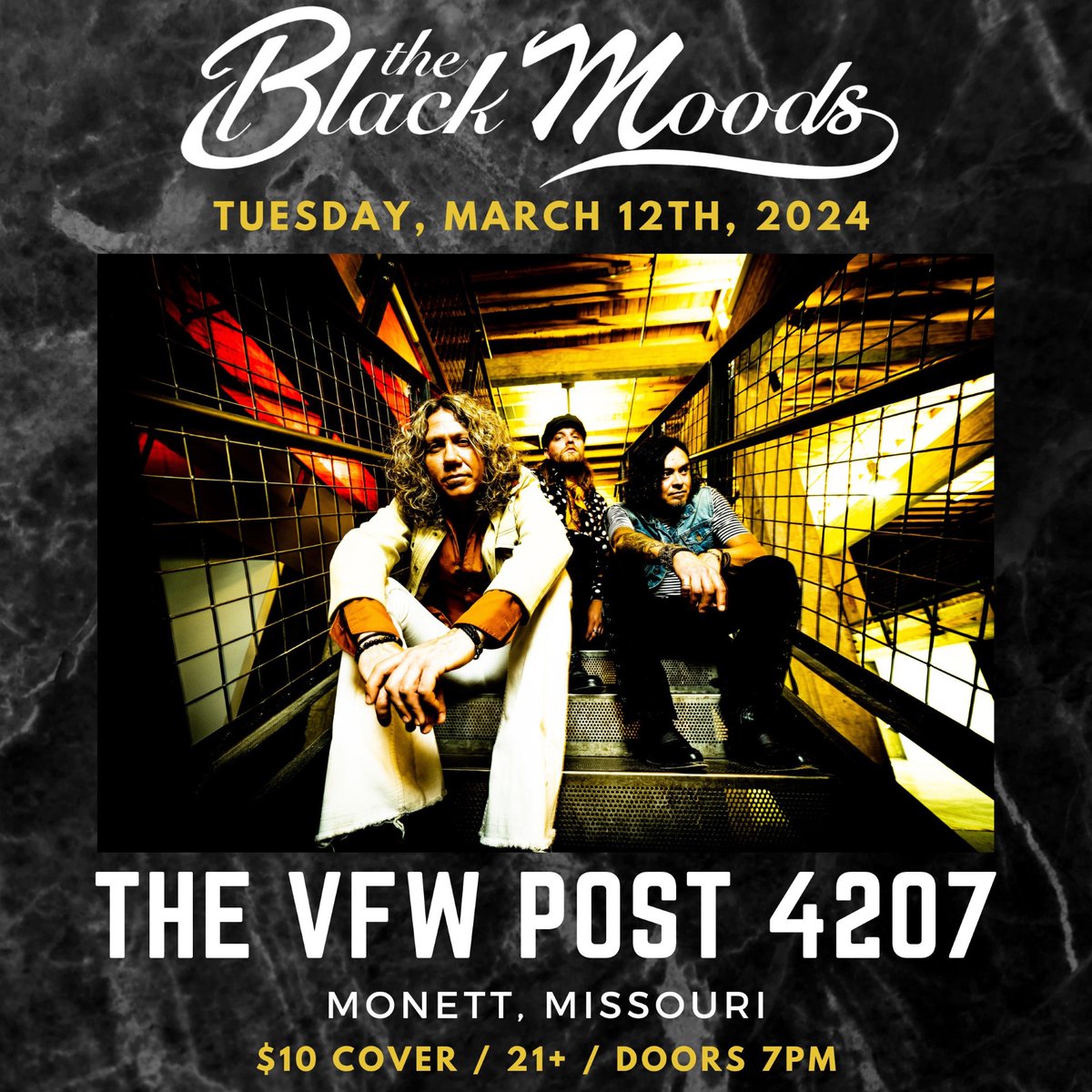 Monett, MO! 🚨 Catch us at The VFW on Tuesday 3/12 for a special stripped down acoustic performance. $10 cover // 21+
